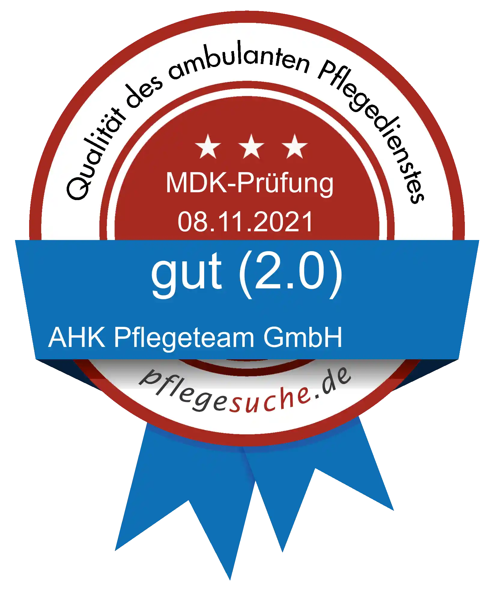 Siegel Benotung: AHK Pflegeteam GmbH