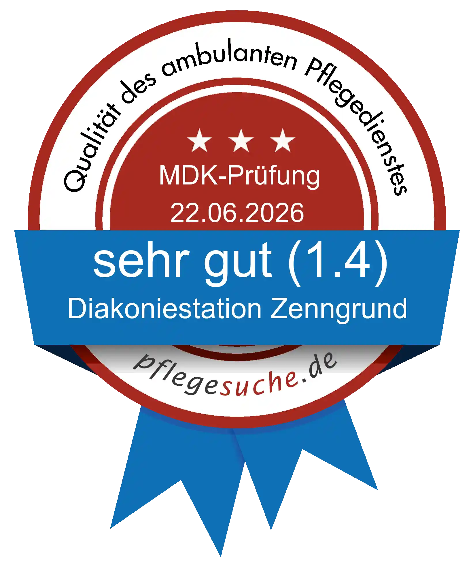 Siegel Benotung Diakoniestation Zenngrund vom 2026-06-22