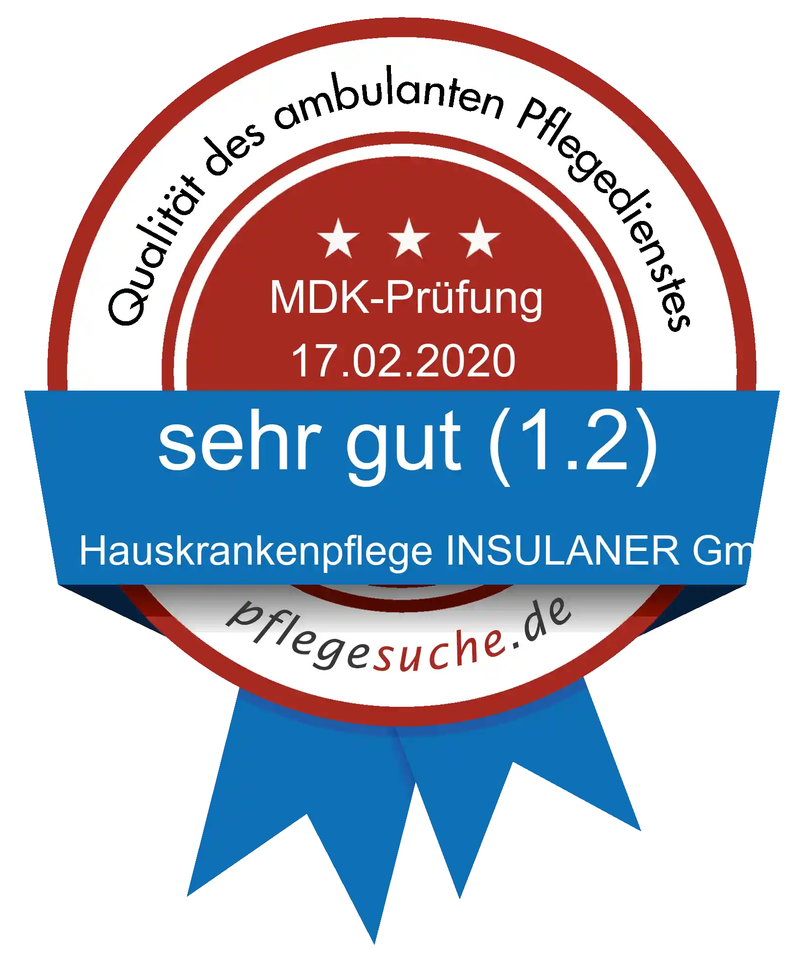 Siegel Benotung Hauskrankenpflege INSULANER GmbH