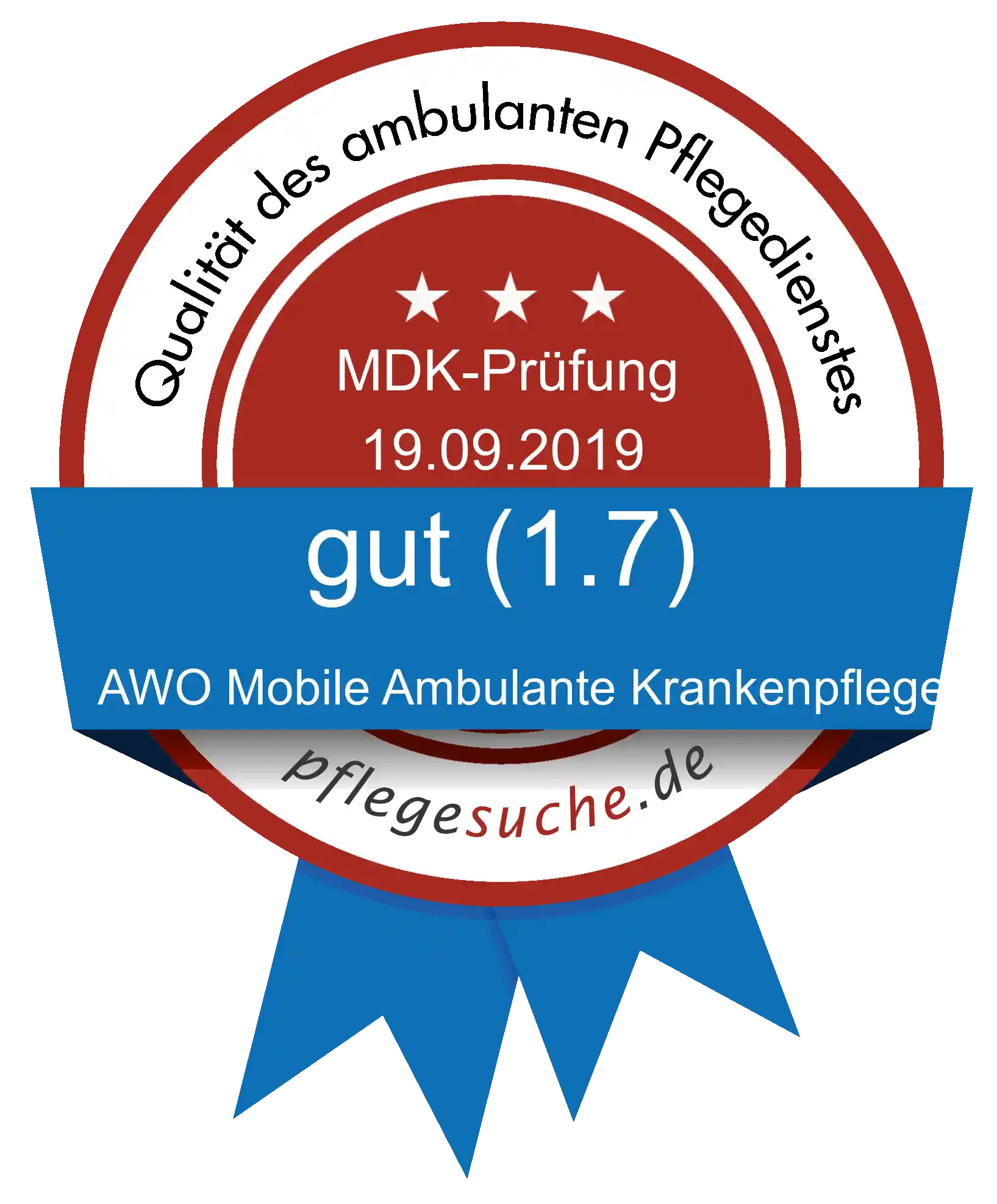 Siegel Benotung AWO Mobile Ambulante Krankenpflege