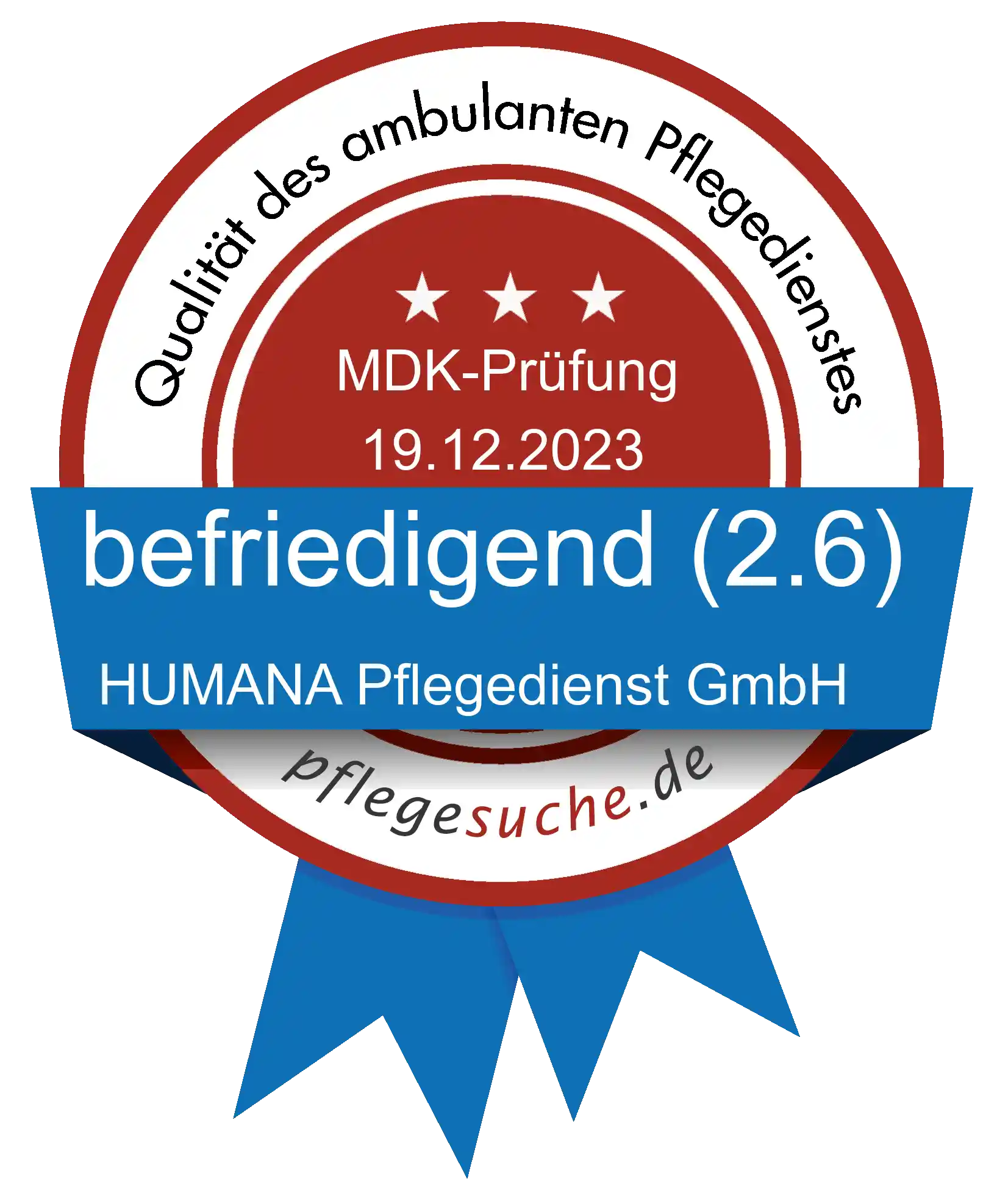 Siegel Benotung: HUMANA Pflegedienst GmbH