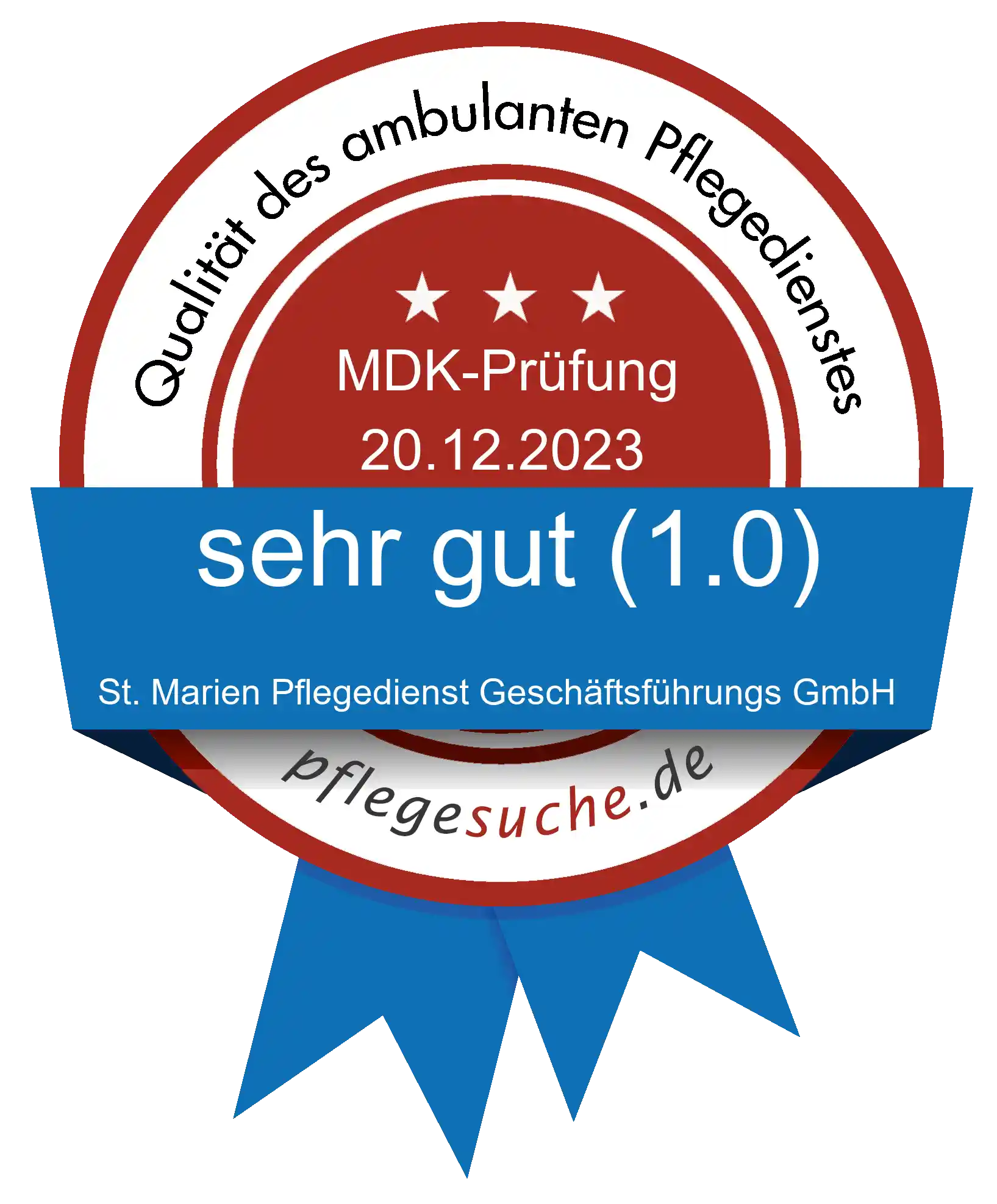 Siegel Benotung: St. Marien Pflegedienst Geschäftsführungs GmbH
