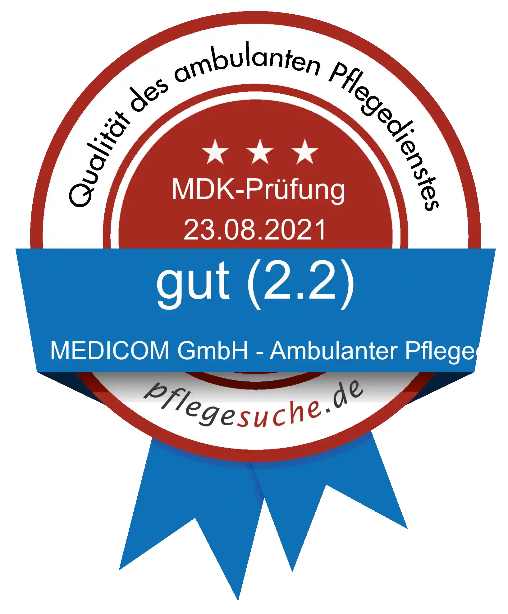 Siegel Benotung: MEDICOM GmbH - Ambulanter Pflegedienst
