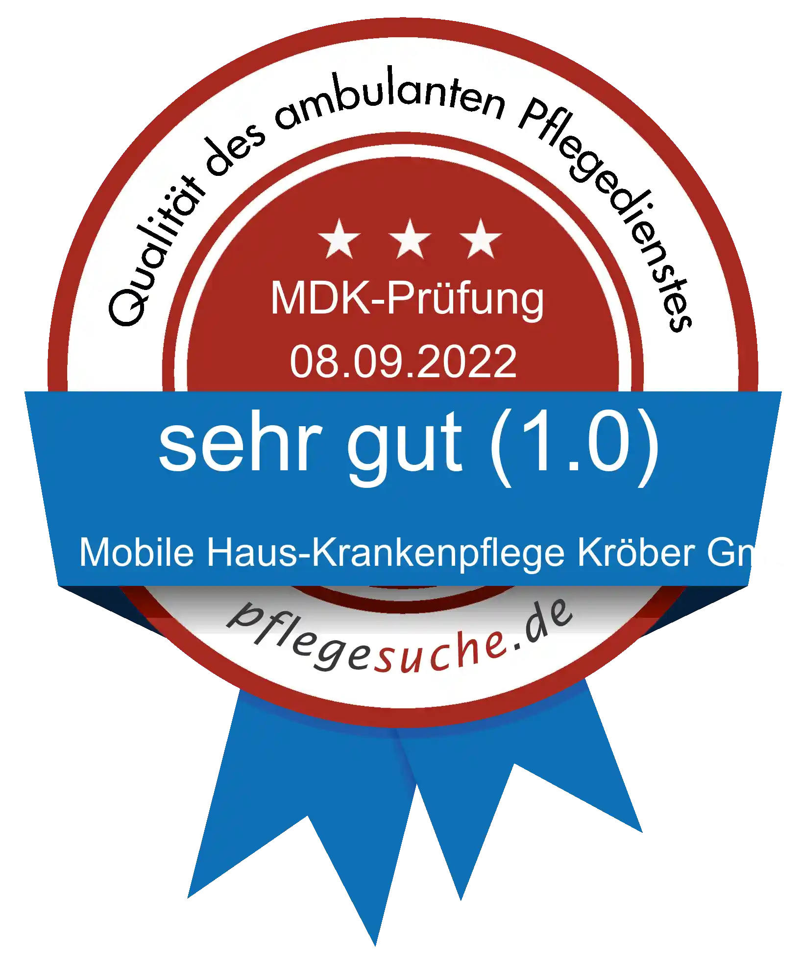Siegel Benotung Mobile Haus-Krankenpflege Kröber GmbH