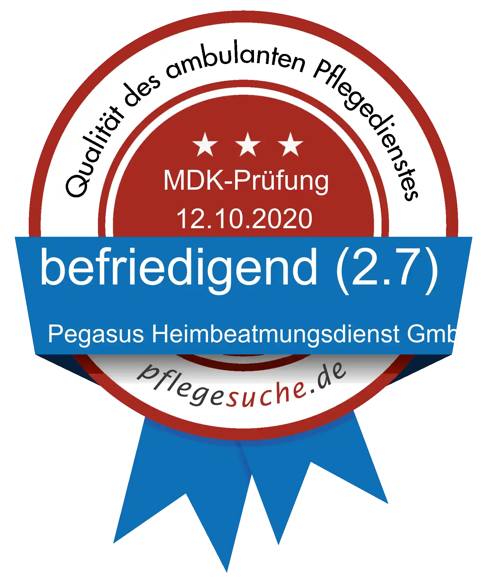 Siegel Benotung: Pegasus Heimbeatmungsdienst GmbH