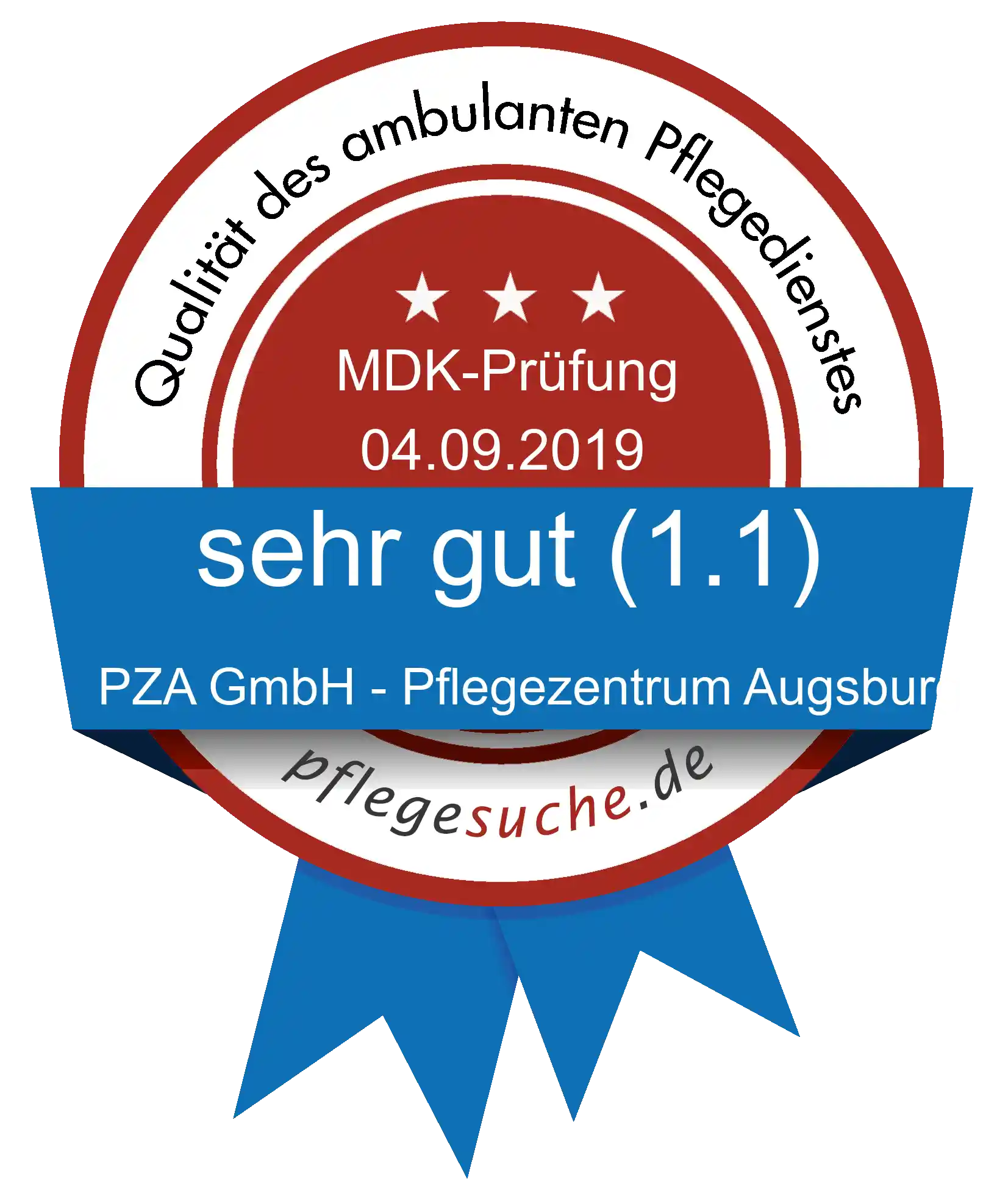 Siegel Benotung: PZA GmbH - Pflegezentrum Augsburg