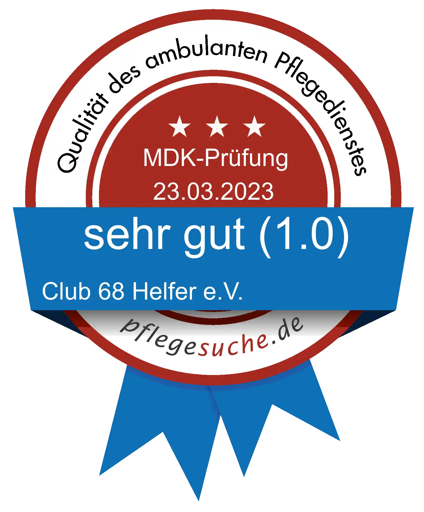 Siegel Benotung: Club 68 Helfer e.V.
