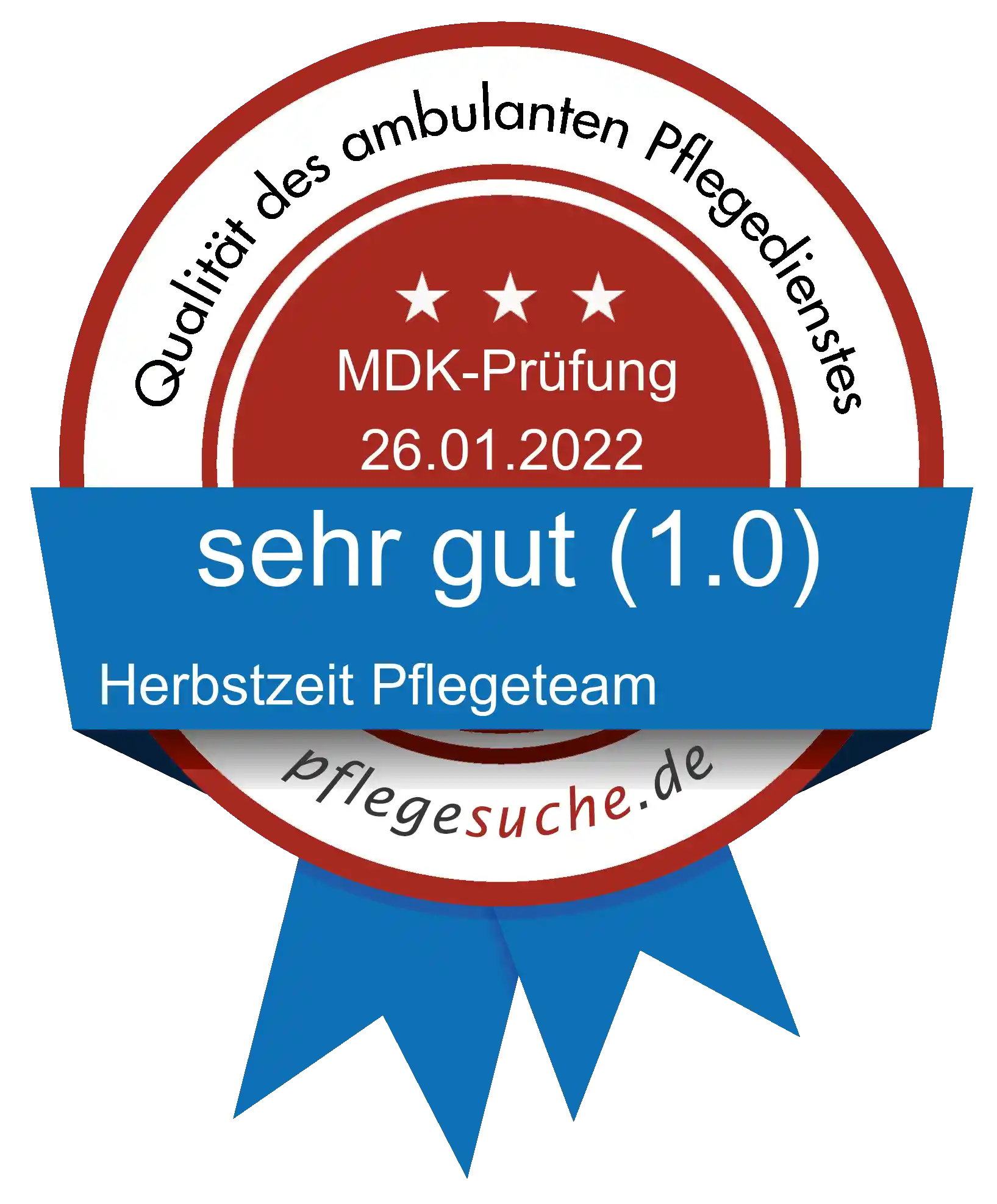 Siegel Benotung Herbstzeit Pflegeteam