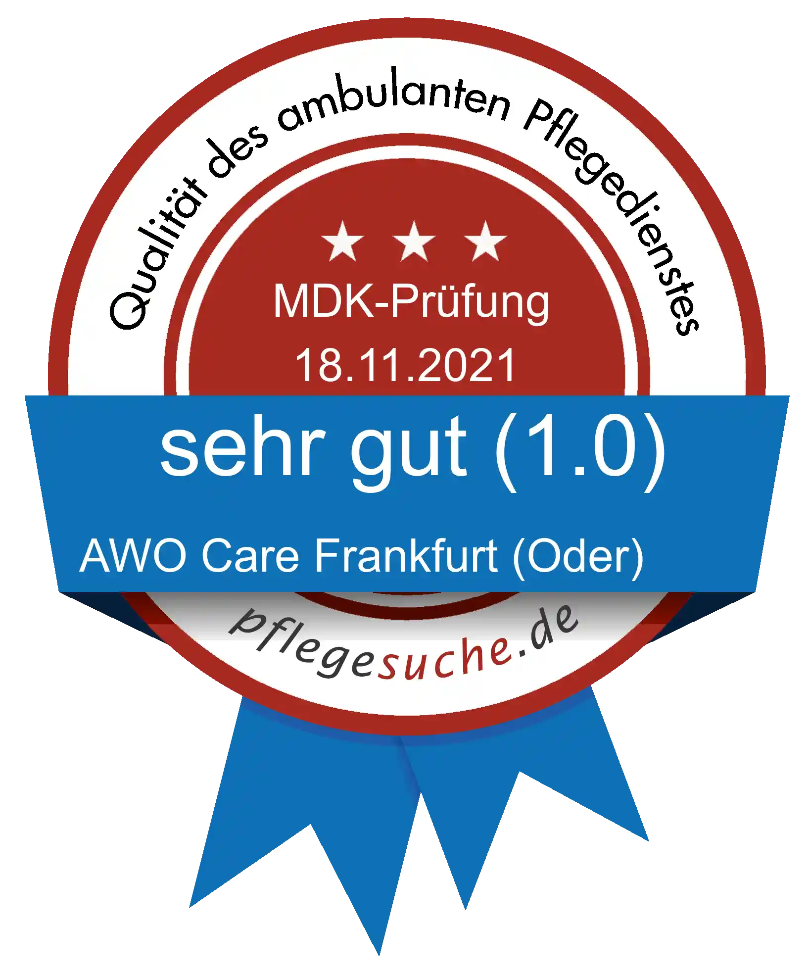 Siegel Benotung AWO Care Frankfurt (Oder)
