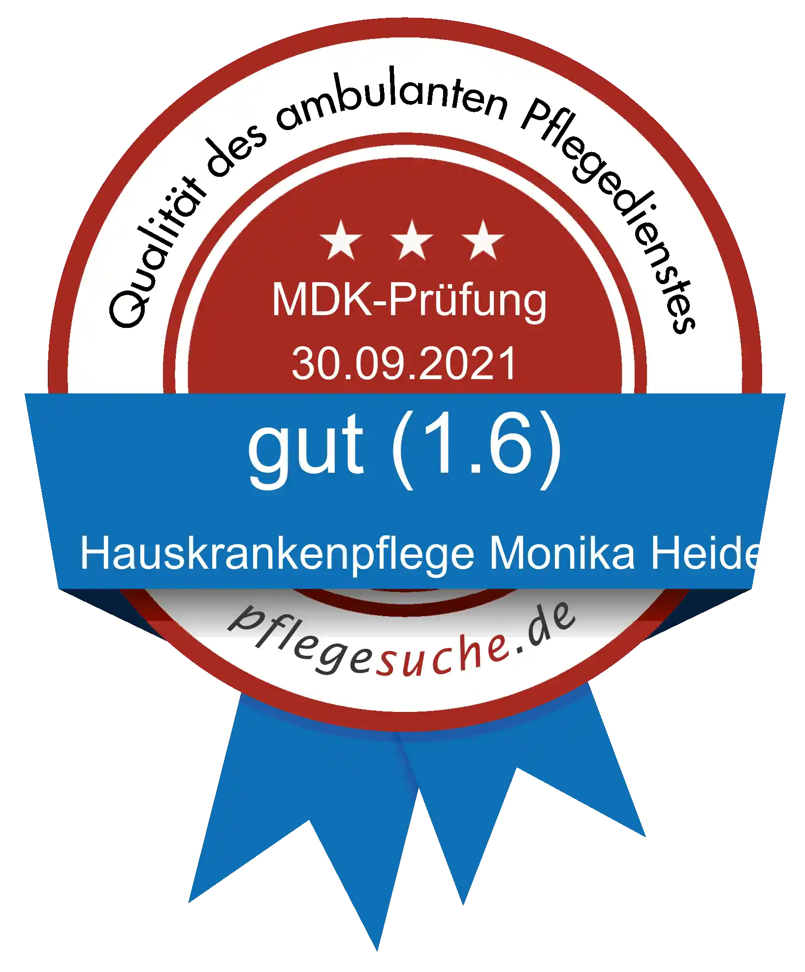 Siegel Benotung Hauskrankenpflege Monika Heide