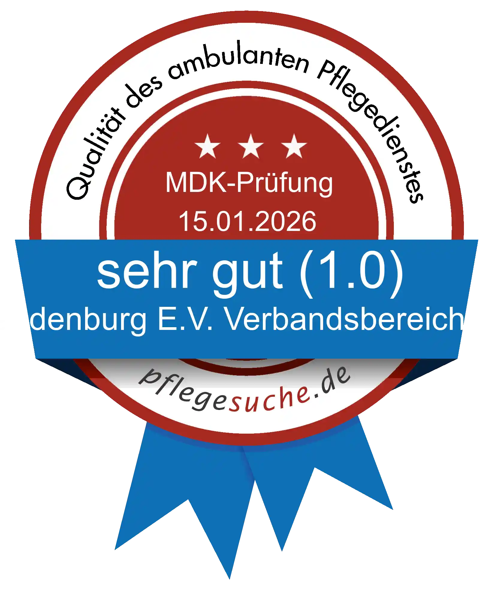 Siegel Benotung Volkssolidarität Landesverband Brandenburg E.V. Verbandsbereich Prignitz-Ruppin, Sozialstation Kyritz vom 2026-01-15