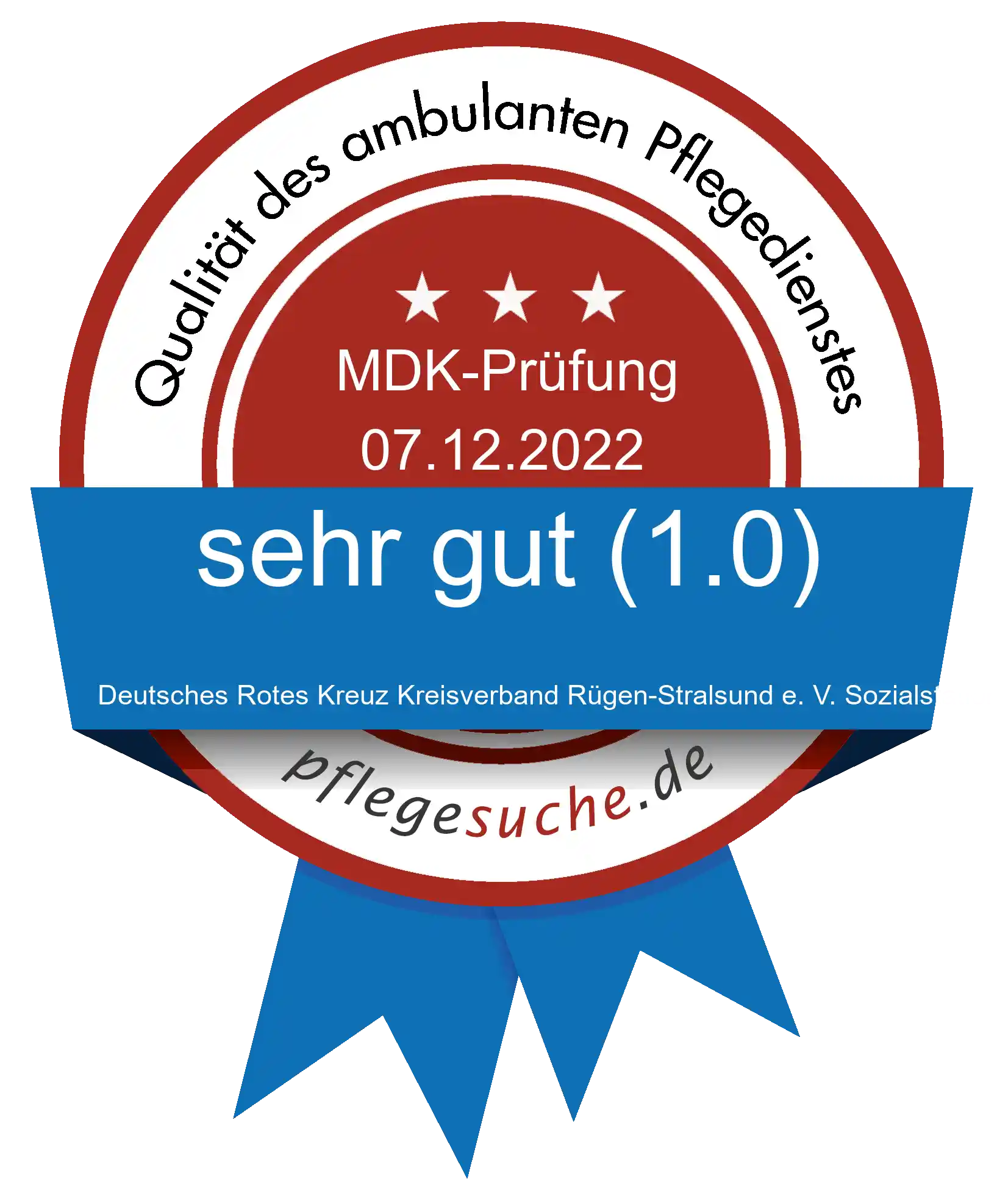 Siegel Benotung: Deutsches Rotes Kreuz Kreisverband Rügen-Stralsund e. V. Sozialstation Baabe