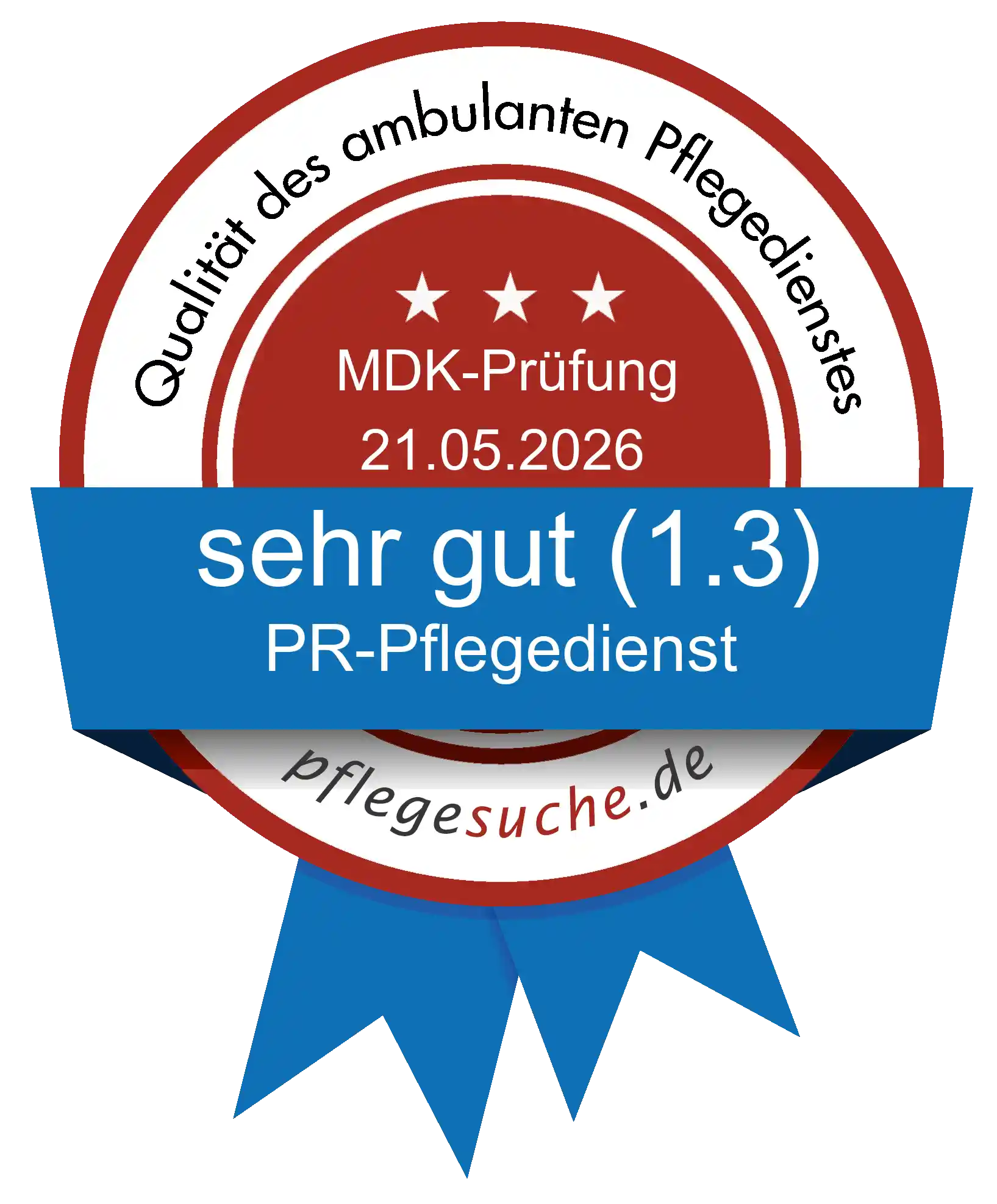 Siegel Benotung PR-Pflegedienst vom 2026-05-21
