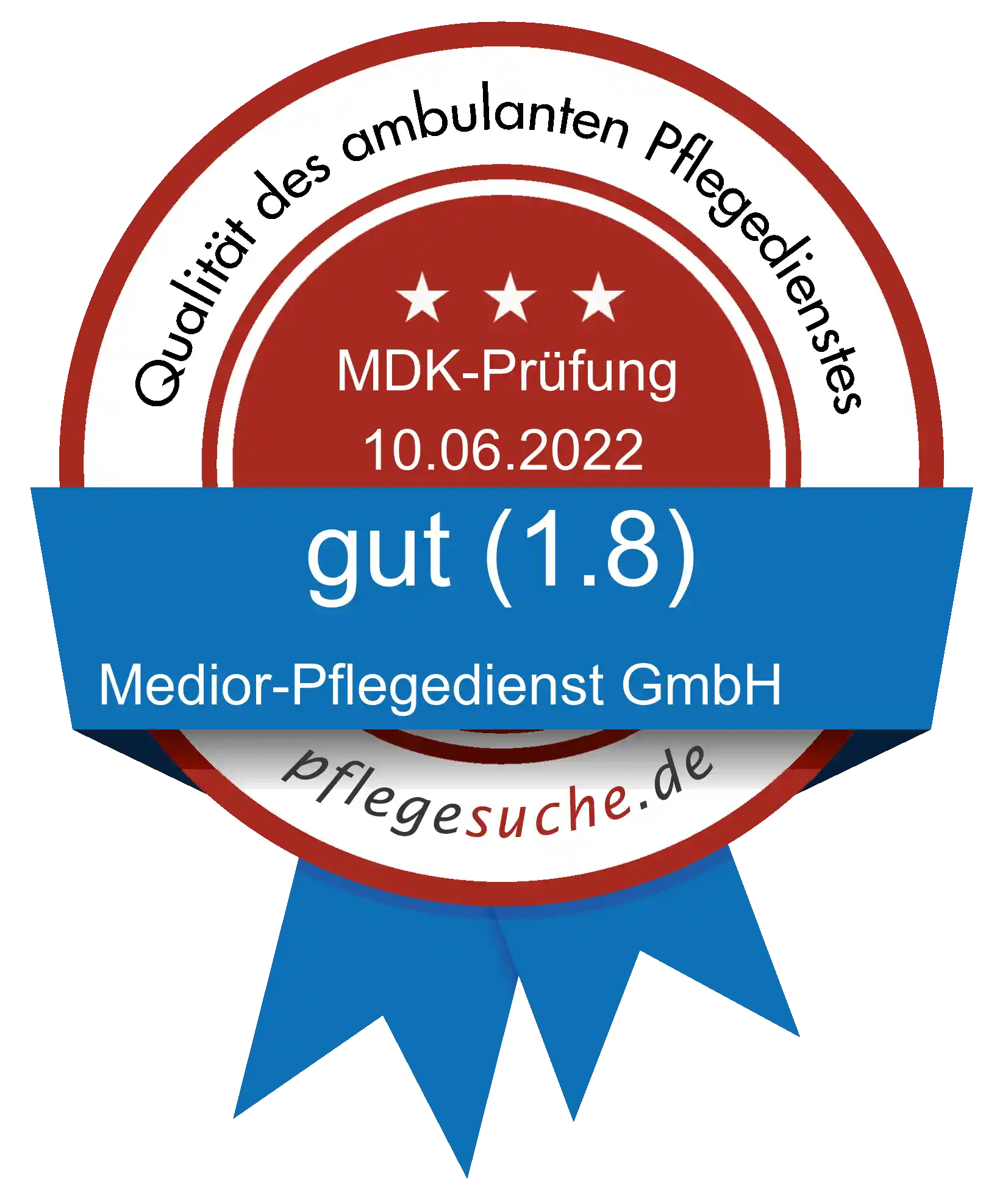 Siegel Benotung: Medior-Pflegedienst GmbH