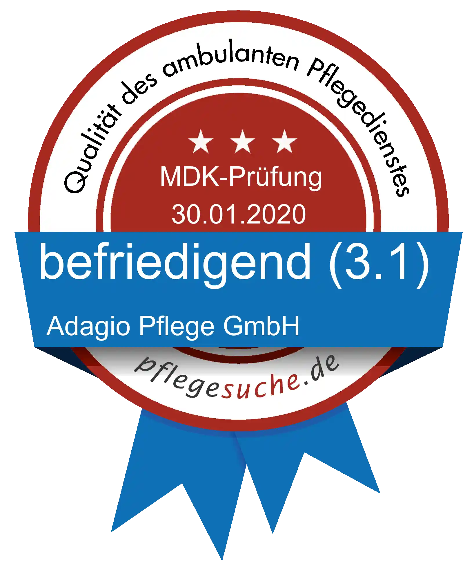 Siegel Benotung: Adagio Pflege GmbH