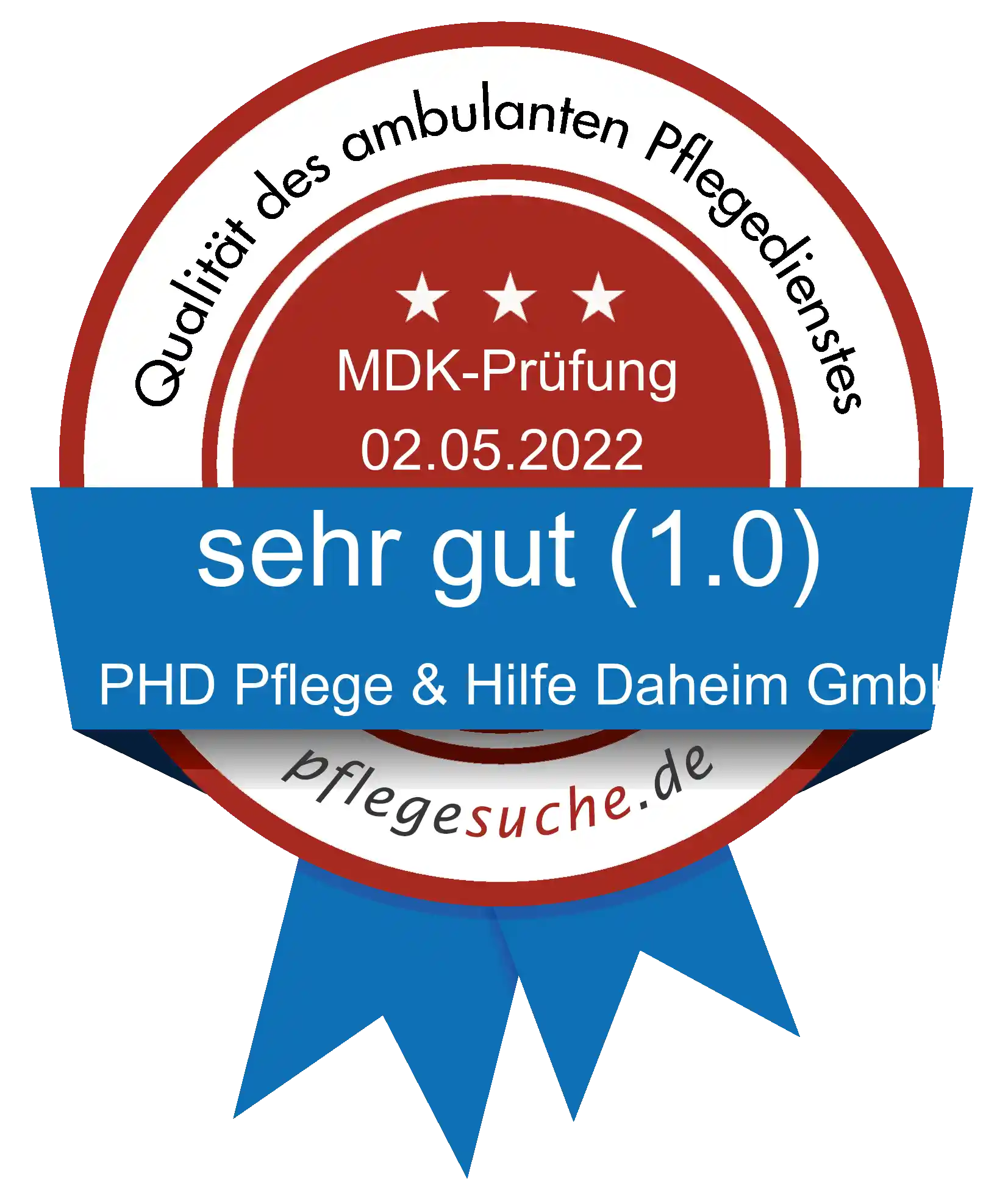 Siegel Benotung: PHD Pflege & Hilfe Daheim GmbH