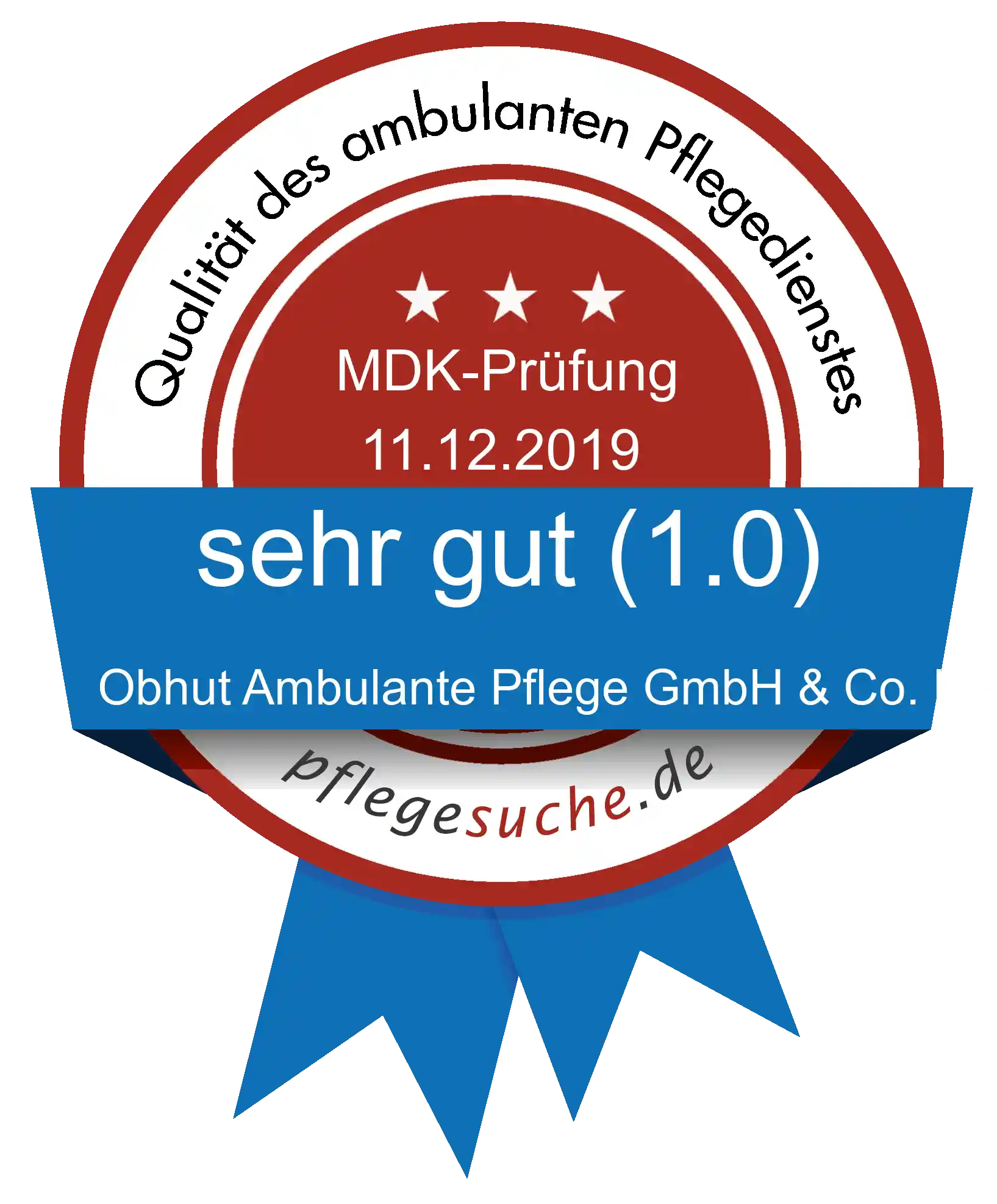 Siegel Benotung Obhut Ambulante Pflege GmbH & Co. KG