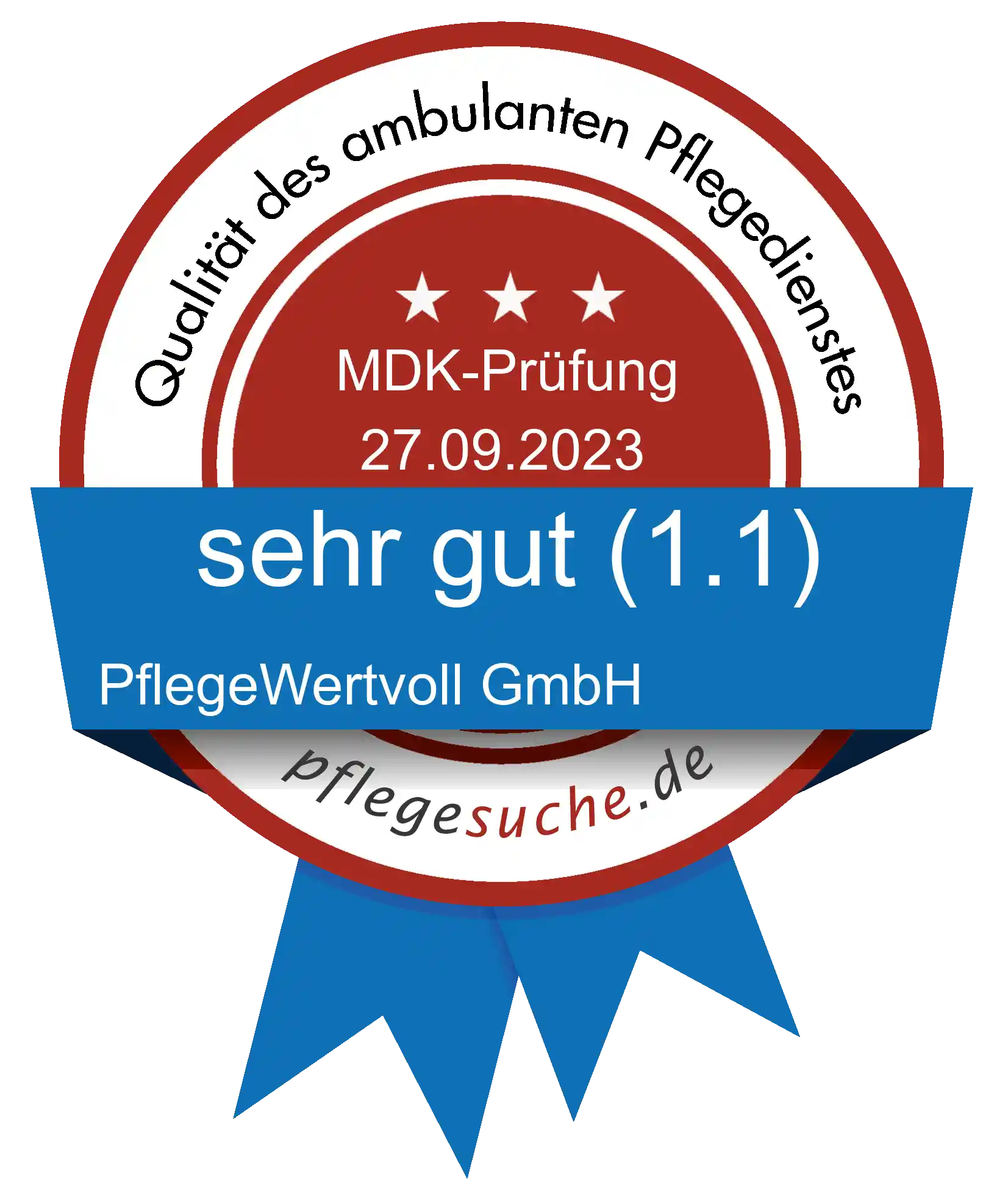 Siegel Benotung PflegeWertvoll GmbH