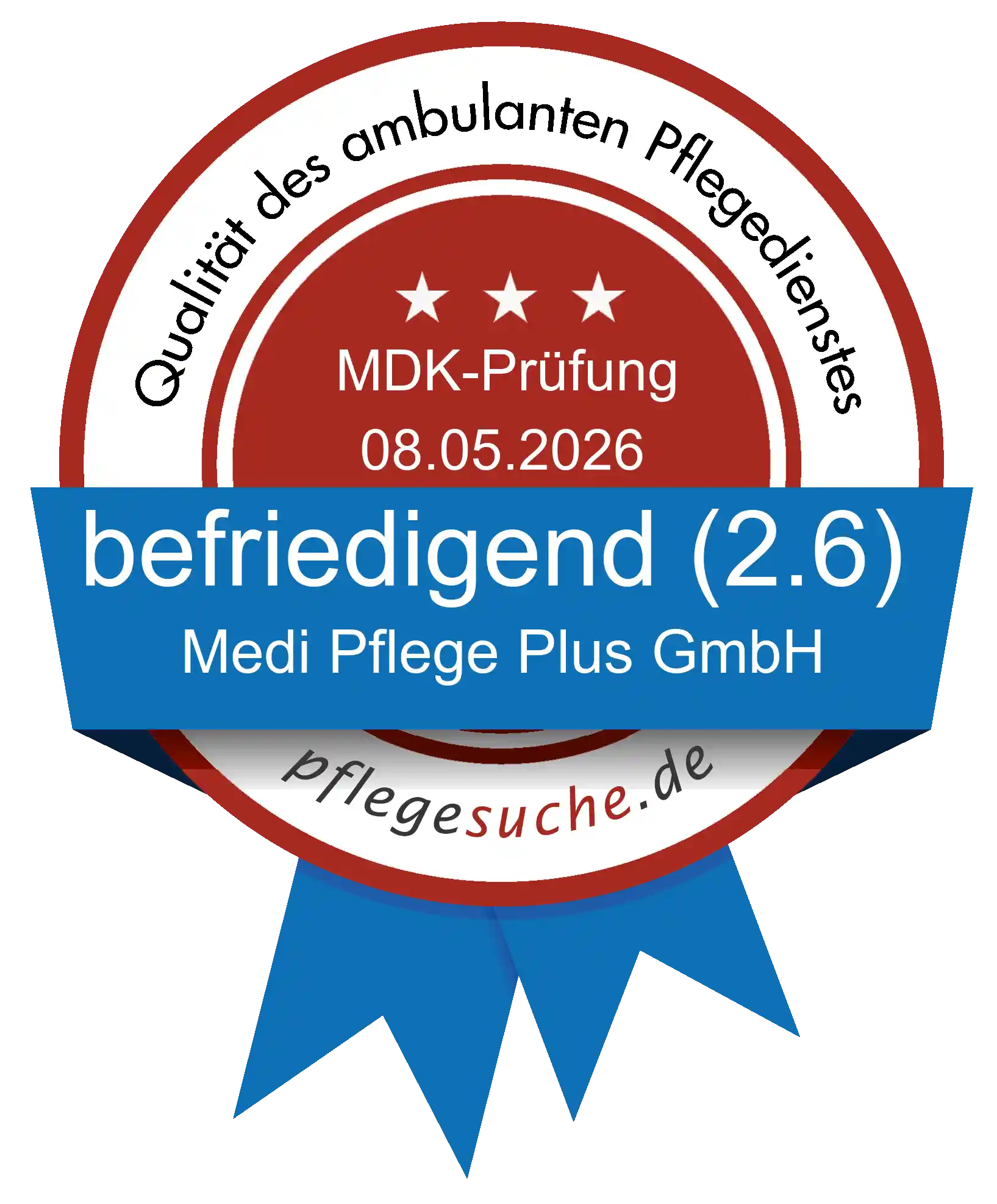 Siegel Benotung Medi Pflege Plus GmbH vom 2026-05-08