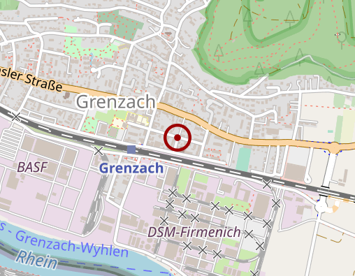 Karte: Caritas Kreisverband Lörrach e.V. - Betreuungsgruppe für Menschen mit Demenz - Chrischona Gemeinde, Grenzach-Wyhlen