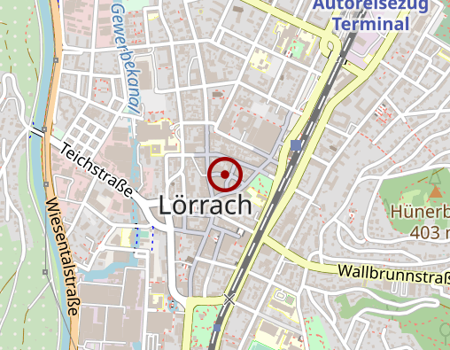 Karte: Pflegestützpunkt Landkreis Lörrach mit ipunkt der Fritz-Berger-Stiftung