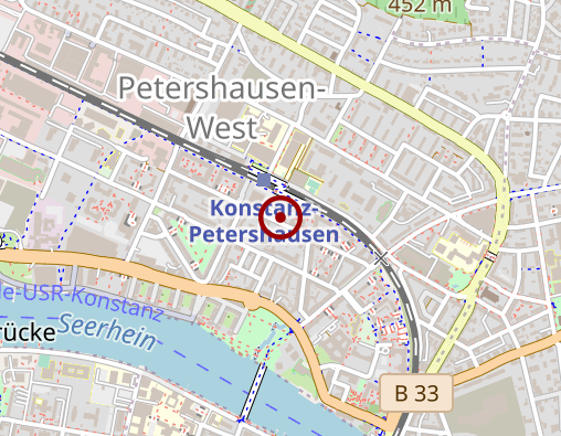 Karte: Physiotherapie-Schule Konstanz GmbH staatl. anerkannte Lehranstalt