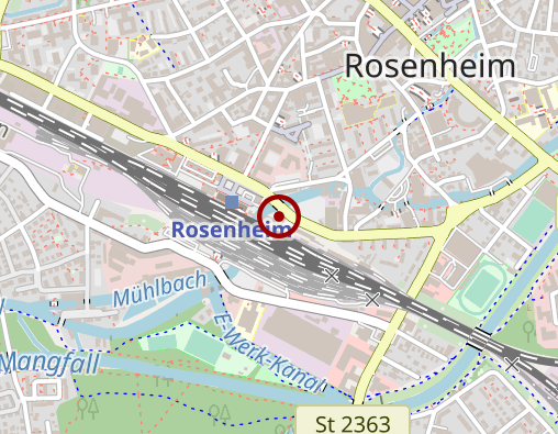 Karte: bfz gGmbH Berufsfachschule für Ergotherapie Rosenheim