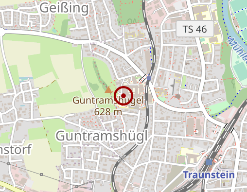 Karte: Klinikum Traunstein mit der Außenstelle Ruhpolding