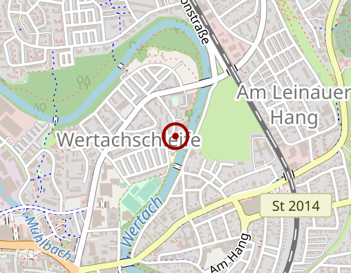 Karte: Arbeiterwohlfahrt Bz.-Verb. Schwaben Betreutes Wohnen f. ehem. psych. Kranke