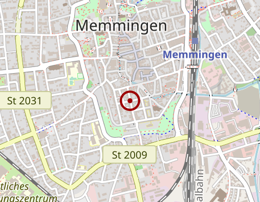 Karte: Regens Wagner Offene Hilfen im Landkreis u. in der Stadt Memmingen