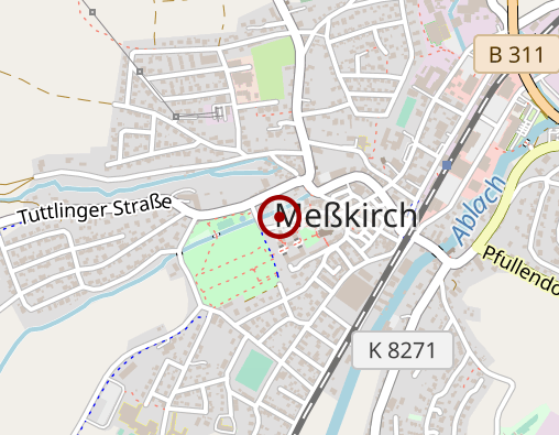 Karte: Sozialstation St. Heimerad - Betreuungsgruppe "LEA" in Meßkirch