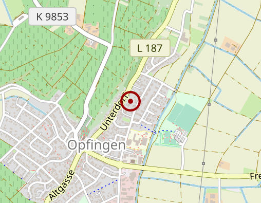 Karte: Nachbarschaftshilfe u. Betreuungsgruppen der Kirchen am Tuniberg e.V. - Btgr. "Zu Gast wie daheim"