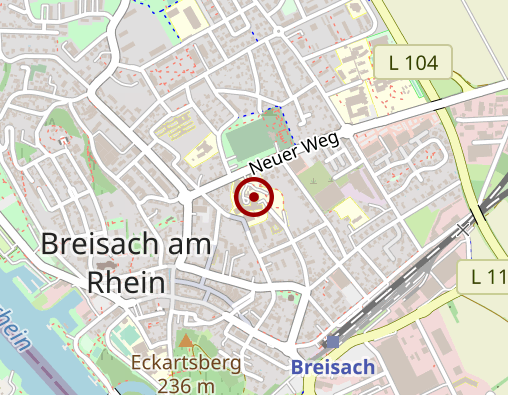 Karte: HELIOS Rosmann Klinik Breisach