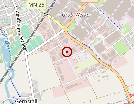 Karte: Unterallgäuer Werkstätten GmbH Einrichtung der Lebenshilfe Memmingen-Mindelheim