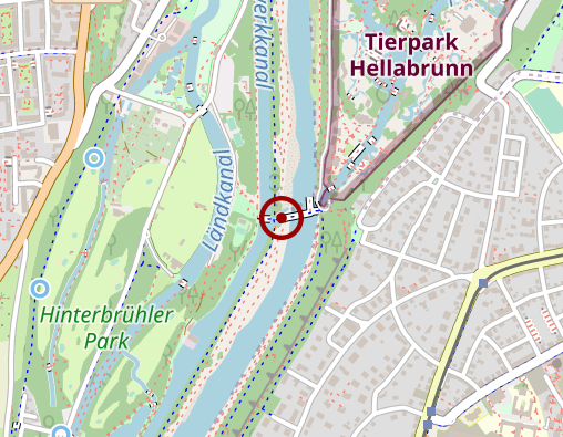 Karte: Rotes Kreuz Bayern, Kreisverband München, Wasserwacht Marienklausenbrücke