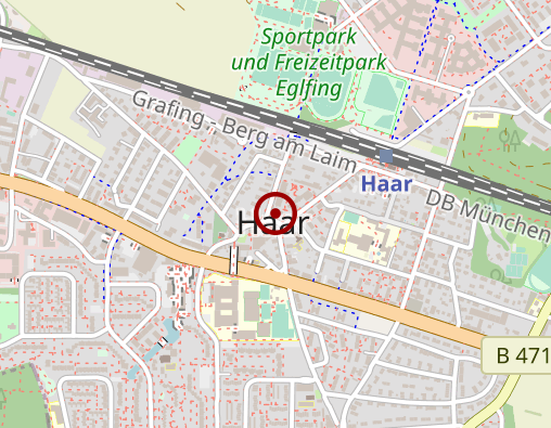 Karte: Amb. Pflegedienst der NBH Haar