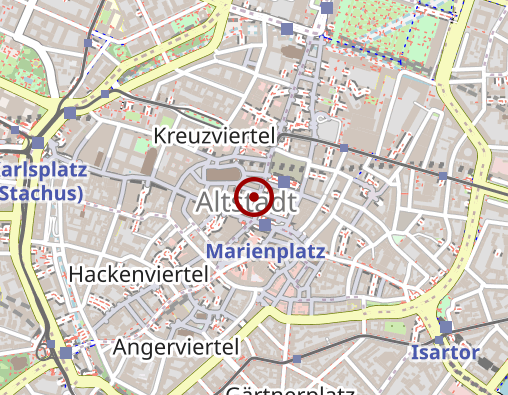 Karte: Gemeinschaftspraxis für amerik. Chiropraktik, Osteopathie u. Sportheilkunde