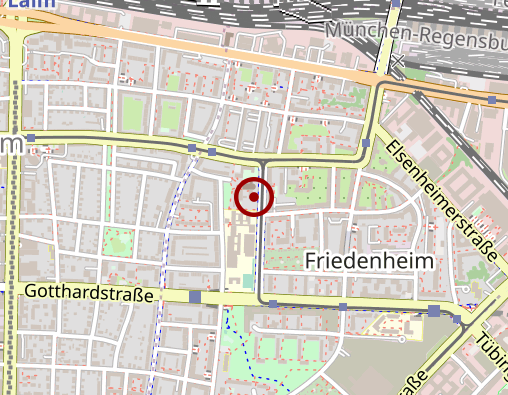 Karte: Blaues Kreuz Diakoniewerk- Beteutes Wohnen