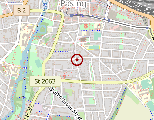 Karte: Häusliche Pflege Pasing