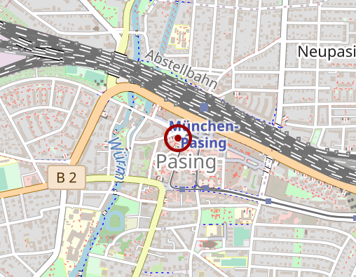 Karte: Bahnhof-Apotheke Pasing