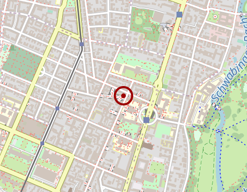 Karte: Physiotherapie an der Uni