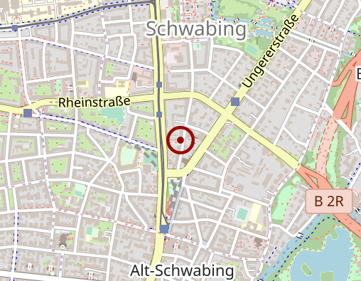 Karte: Naturheilpraxis in Schwabing E. Kolbeck, P. Werner, K. Pammé