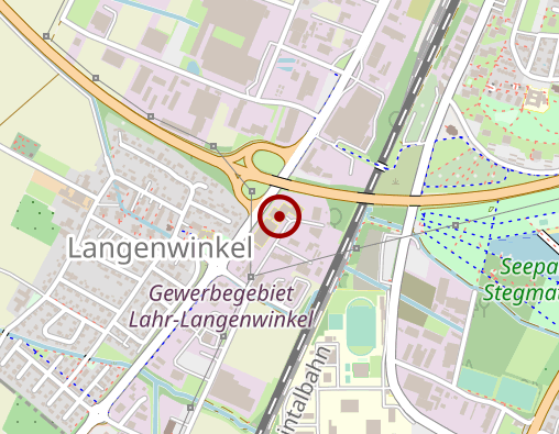 Karte: Johannes-Anstalten Mosbach Lahrer Werkstätten