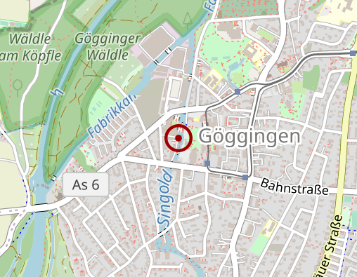 Karte: Orthopädische Fachkliniken der Hessing Stiftung