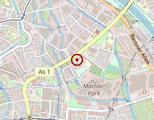 Karte: Ulrichswerkstätten Augsburg (UWA) der CAB Caritas Augsburg Betriebsträger gGmbH Werkstätte für Menschen mit Behinderungen