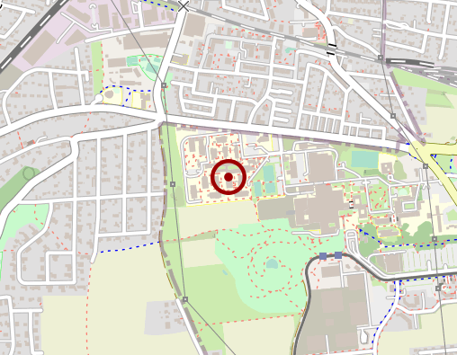 Karte: Bezirkskrankenhaus Augsburg, Klinik für Psychiatrie, Psychotherapie und Psychosomatik