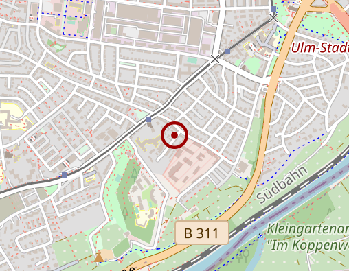 Karte: Taxen-Zentrale Ulm e.G. Taxizentrale