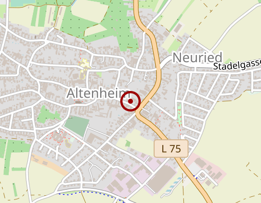 Karte: Bestattungshaus im Ried