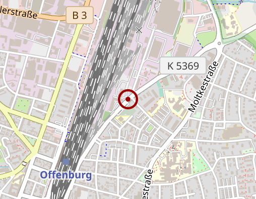 Karte: Betreuungs- und Entlastungsangebot im häuslichen Bereich - Nachbarschaftshilfe der Diakonie SST Offenburg