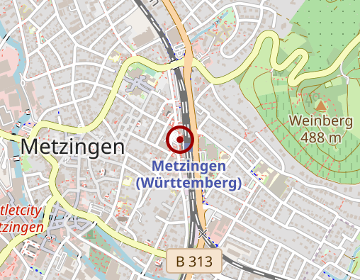 Karte: Taxi-Zentrale Metzingen Gräßler Siegfried